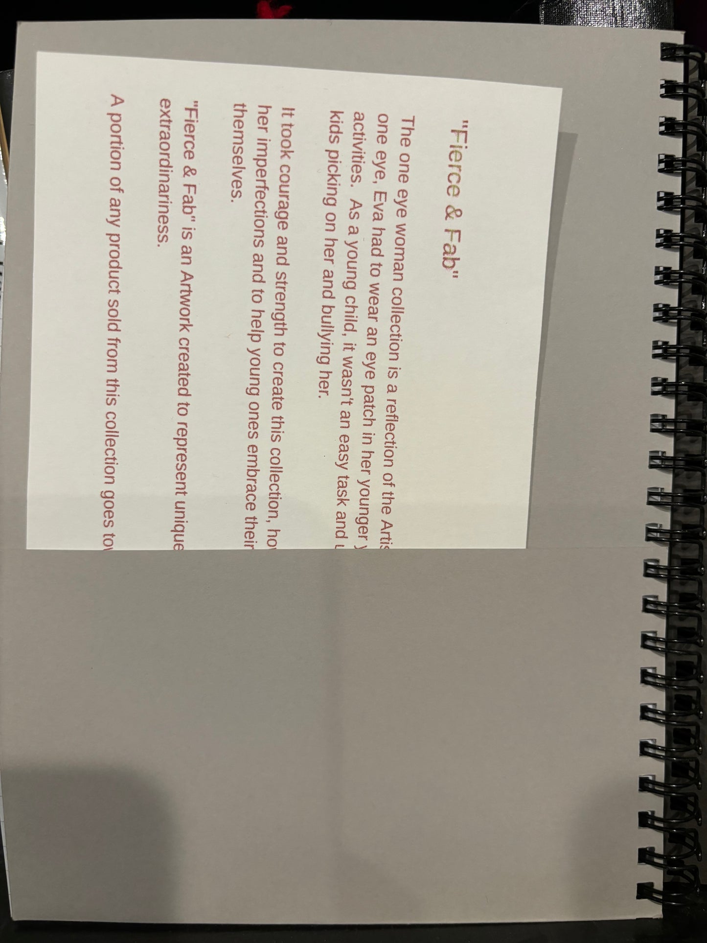 Cahier « Fierce & Fab »